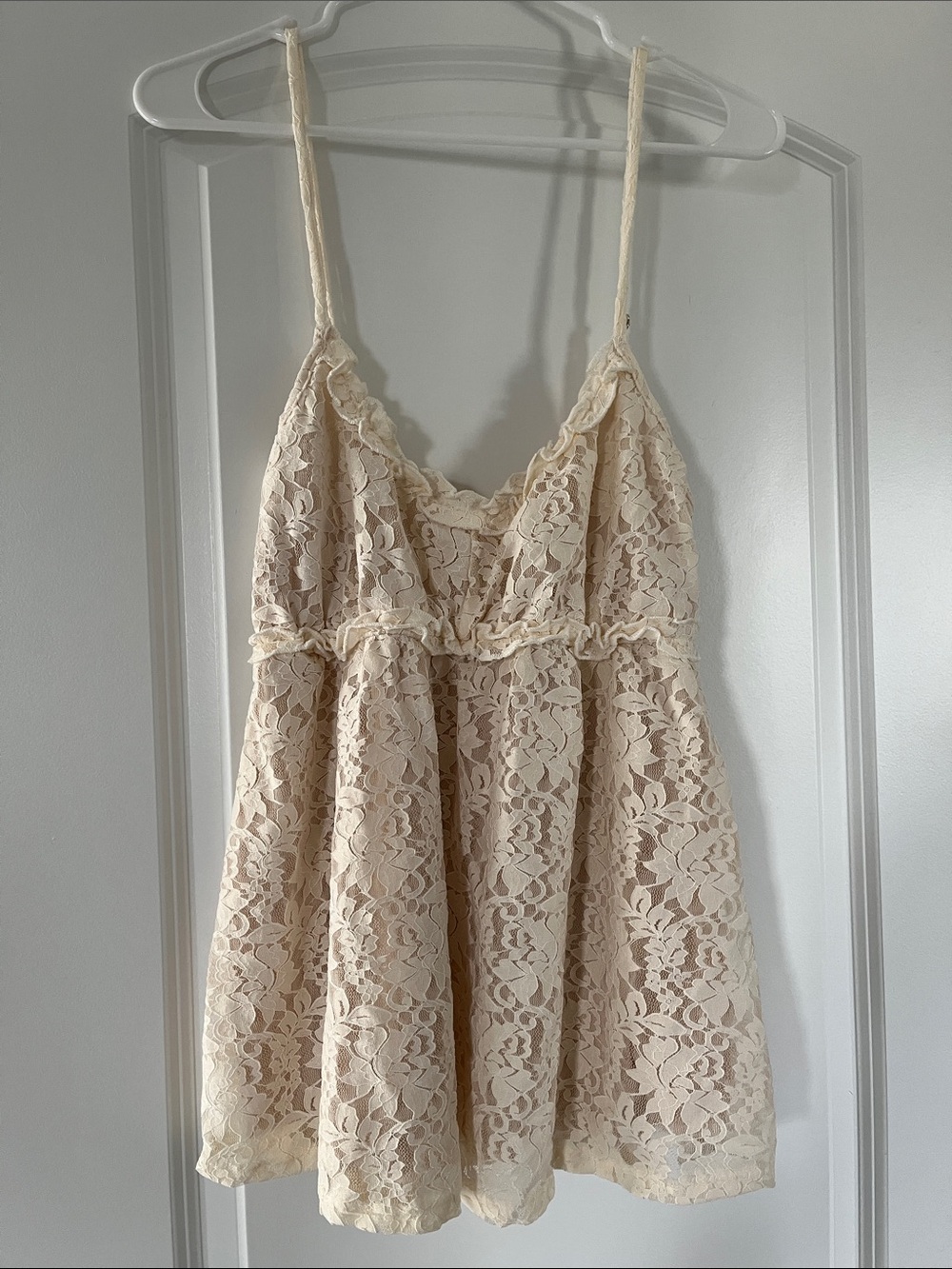 Lace Camisole Chemise in Ivory